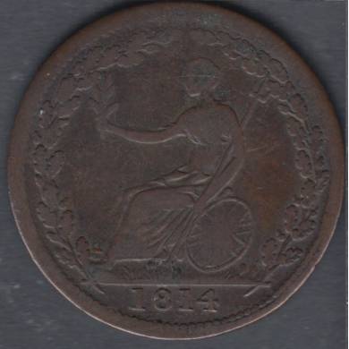 1814 - Fine - Wellington - Half Penny Token - WE-8A2