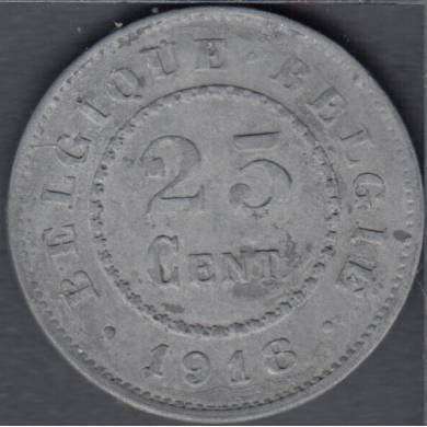 1918 -25 Centimes - Belgium