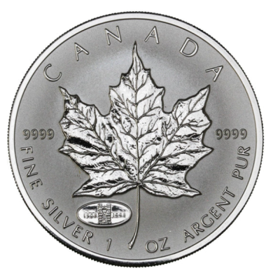 1998 Canada $5 Dollars Feuille D'rable - Marque Prive 90e MRC - Pice 1 oz d'Argent Fin 99,99% *** LA PICE PEUT ETRE TERNI ***