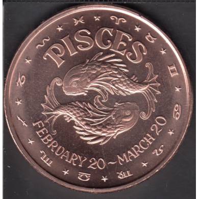 Pisces - 1 oz .999 Fine Copper