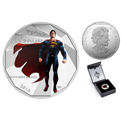 2016 - $10 - 1/2 oz. Fine Silver  Batman v Superman: Dawn of JusticeTM - Superman