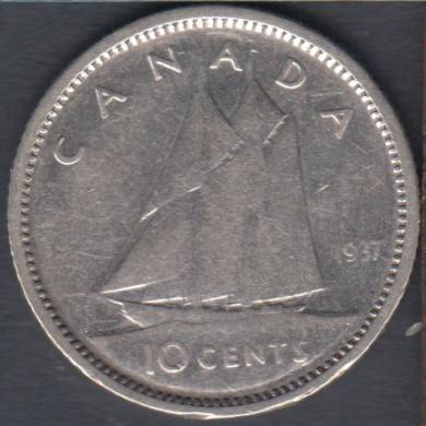 1937 - Fine - Canada 10 Cents