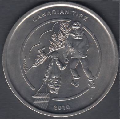 2010 - Canadian Tire - Traineau - Edition Limite - Dollar de Commerce - $1