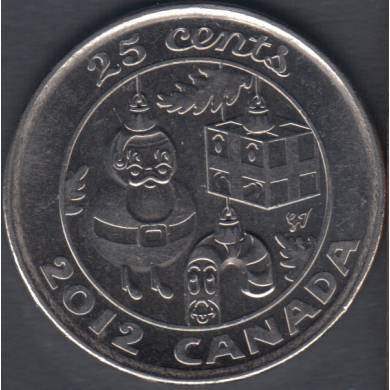 2012 - EF/UNC - Christmas - Canada 25 Cents