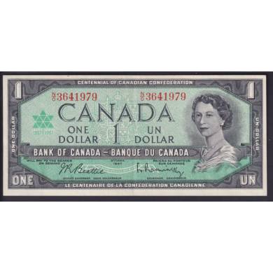1967 $1 Dollar - VF - Beattie Rasminsky - Prefix N/O