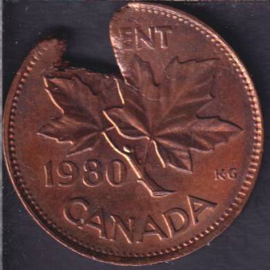 1980 - B.Unc - Endommag - Canada Cent