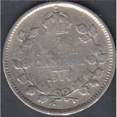 1914 - Good - Pli - Canada 5 Cents