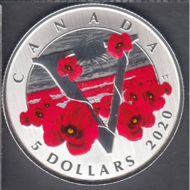 2020 - $5 - Pure Silver Coin - Moments to Hold: Remembrance Day