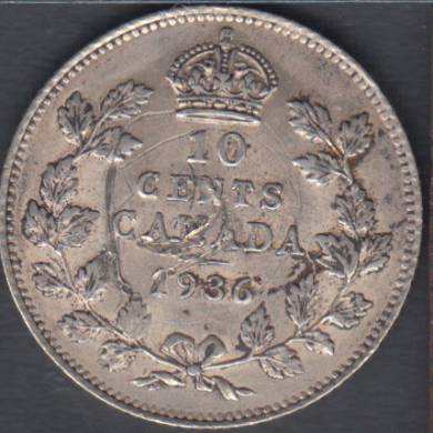 1936 - AU - Damaged - Canada 10 Cents