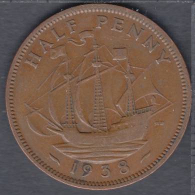 1938 - Half Penny - Grande Bretagne