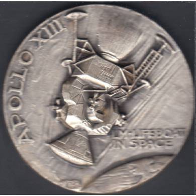 1970 - Apollo XIII - Ex Lunar,  Scientia - J. Lovell J. Swigert & F. Haise Jr. - April 11-17, 1970 - Médaille