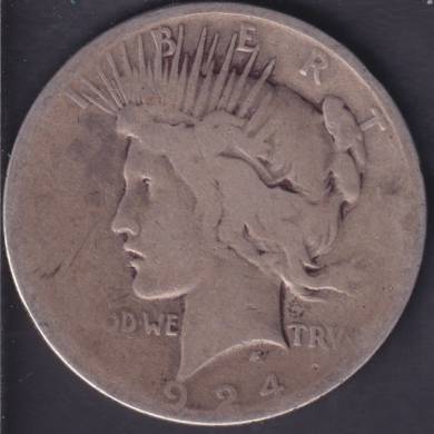 1924  S - Good - Peace Dollar USA