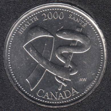 2000 - #4 B.Unc - Santé - Canada 25 Cents