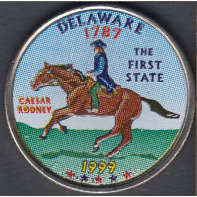 1999 P - Delaware - Colored  25 Cents