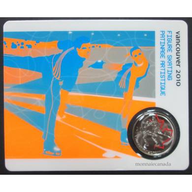 2010 -  25 cents - Vancouver  Figure Skating Circulation Sport Cards
