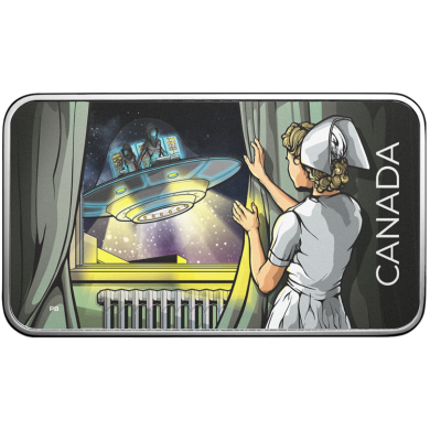 2023 - $20 - 1 oz. Pure Silver Glow-in-the-Dark Coin  Canada's Unexplained Phenomena: The Duncan Incident