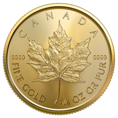 2022 $10 Dollars Maple Leaf Fine Gold - 1/4 Oz - No Tax - CALL TO ORDER