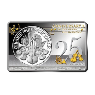 2014 Autriche 1,5 Euro - 25e anniversaire de la pièce de l'Orchestre philharmonique de Vienne - Ensemble pièce et plaquette - Tirage 2500