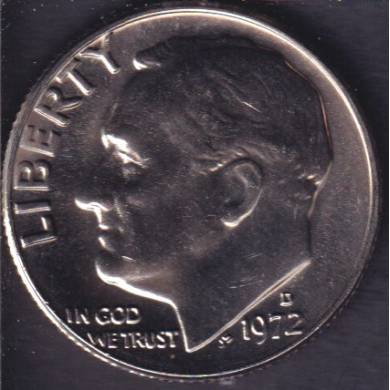1972 D - B.Unc - Roosevelt - 10 Cents USA