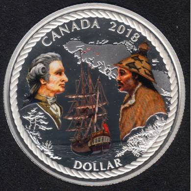 2018 - Proof - Fine Silver - Caitain Cook - Colored - Canada Dollar