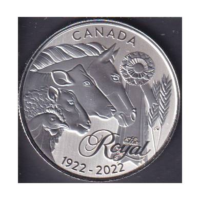 2022 - $5 - ¼ oz. Pure Silver Coin – Moments to Hold: 100th Anniversary of The Royal Agricultural Winter Fair