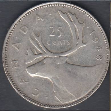 1948 - Fine - Canada 25 Cents