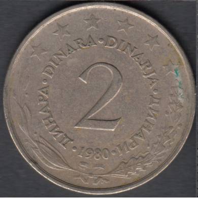 1980 - 2 Dinara - Yougoslavie
