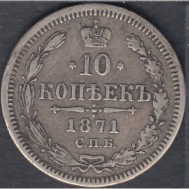 1871 - 10 Kopeks - Russie