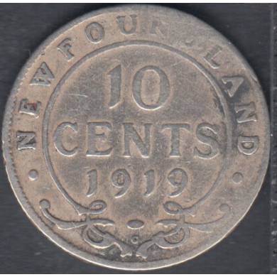 1919 C - VG - 10 Cents - Terre Neuve
