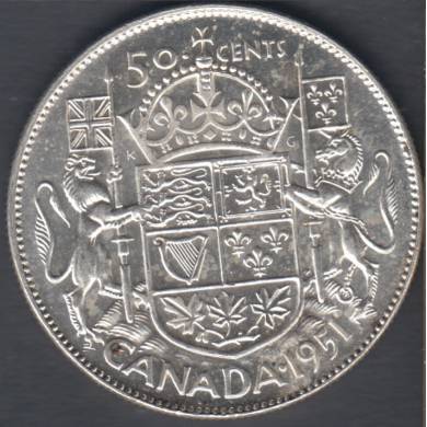 1951 - Unc - Canada 50 Cents