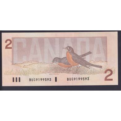 1986 $2 Dollars - Thiessen Crow - Prfixe BUG