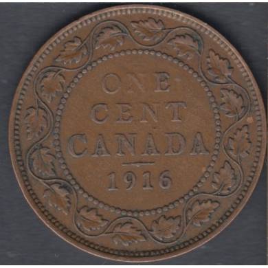1916 - F/VF - Canada Large Cent