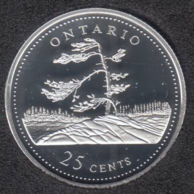 1992 - #8 Proof - Argent - Ontario - Canada 25 Cents