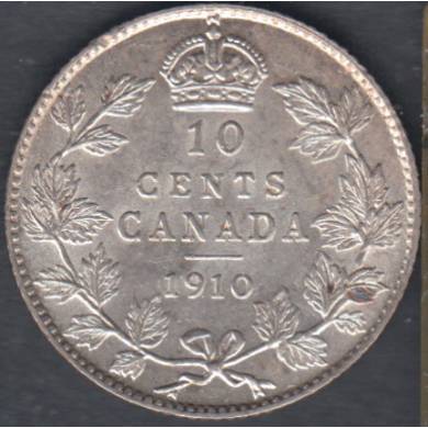 1910 - AU/UNC - Canada 10 Cents