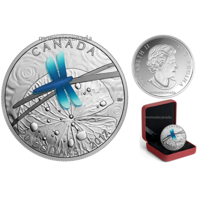 2017 - $20 - 1 oz. Pure Silver Coin With Niobium  Nature's Adornment: Dragonfly