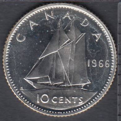 1966 - Proof Like - Cameo - Canada 10 Cents