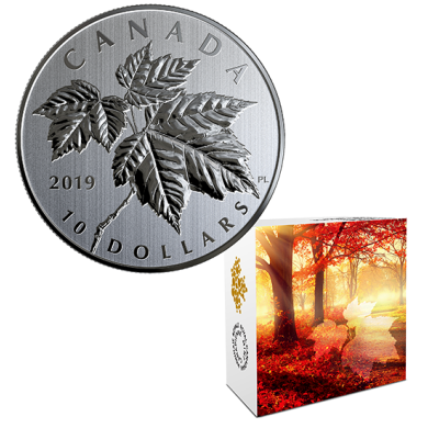 2019 - $10 - 1/2 oz. Pure Silver Coin - The Maple Leaf Coin