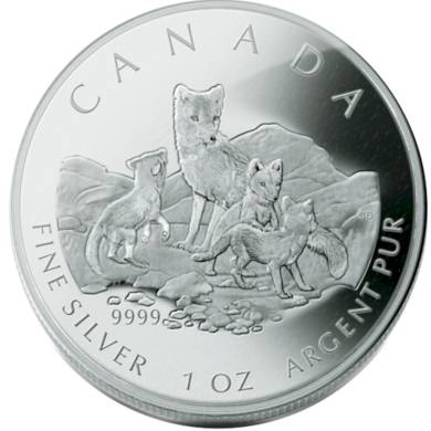 2006 Canada $5 Dollar 99,99% Fine Silver - Fox - 1 Oz *** COIN ONLY ***