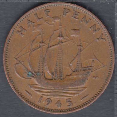 1945 - Half Penny - Grande Bretagne
