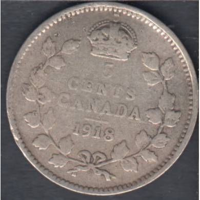 1918 - VG - Pli - Canada 5 Cents