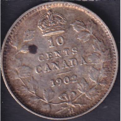 1902 H - VF/EF - Canada 10 Cents
