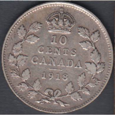 1918 - F/VF - Canada 10 Cents