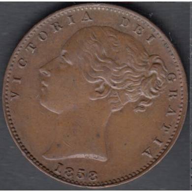 1858 - Farthing - AU - Grande Bretagne