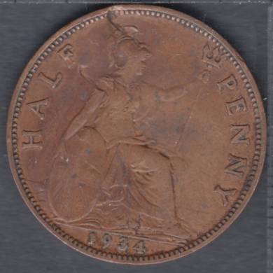 1934 - Half Penny - Grande Bretagne