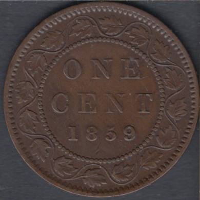 1859 - VF - Wide 9/8 - Canada Large Cent