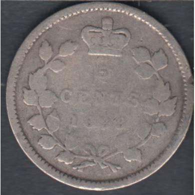1893 - Good - Bent - Canada 5 Cents