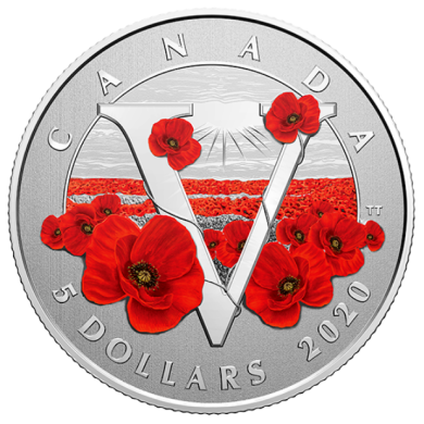 2020 - $5 - Pure Silver Coin - Moments to Hold: Remembrance Day