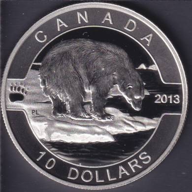 2013 Canada $10 - 1/2 oz Fine Silver Coin .9999 - The Polar Bear