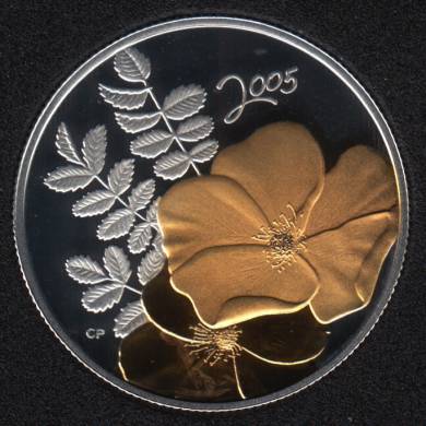 2005 - Proof - Golden Rose - Sterling Silver - Canada 50 Cents