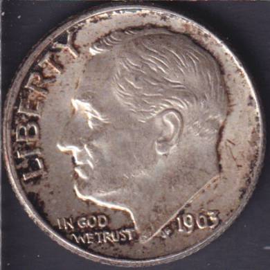 1963 D - UNC - Roosevelt - 10 Cents USA